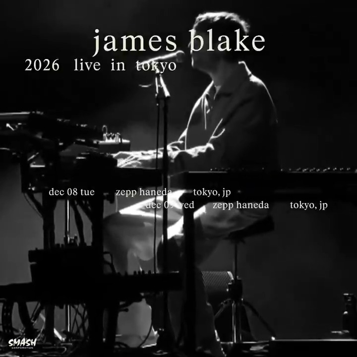 【James Blake】昨年のフジロック・グリーンステージで、数万人の観客をその静寂と重低音で圧倒したジェイムス・ブレイク。ニューアルバム『Trying Times』を引っ提げての来日公演が決定 ! 12/8(火)-9(水) TOKYO📍ZEPP HANEDA OPEN 18:00 / START 19:00 ▼チケット詳細はこちら