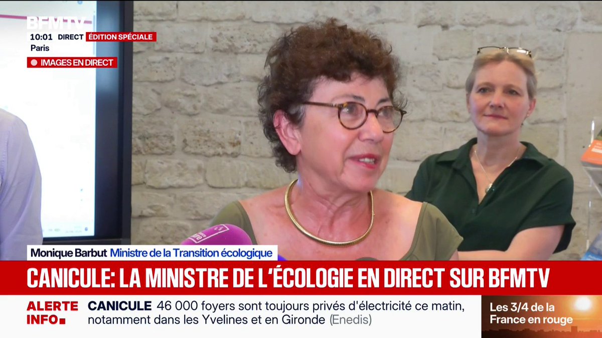 Canicule: "il est fort probable, que d'ici la fin de l'été, on va vivre de nouvelles augmentations de températures", estime la ministre de la Transition écologique