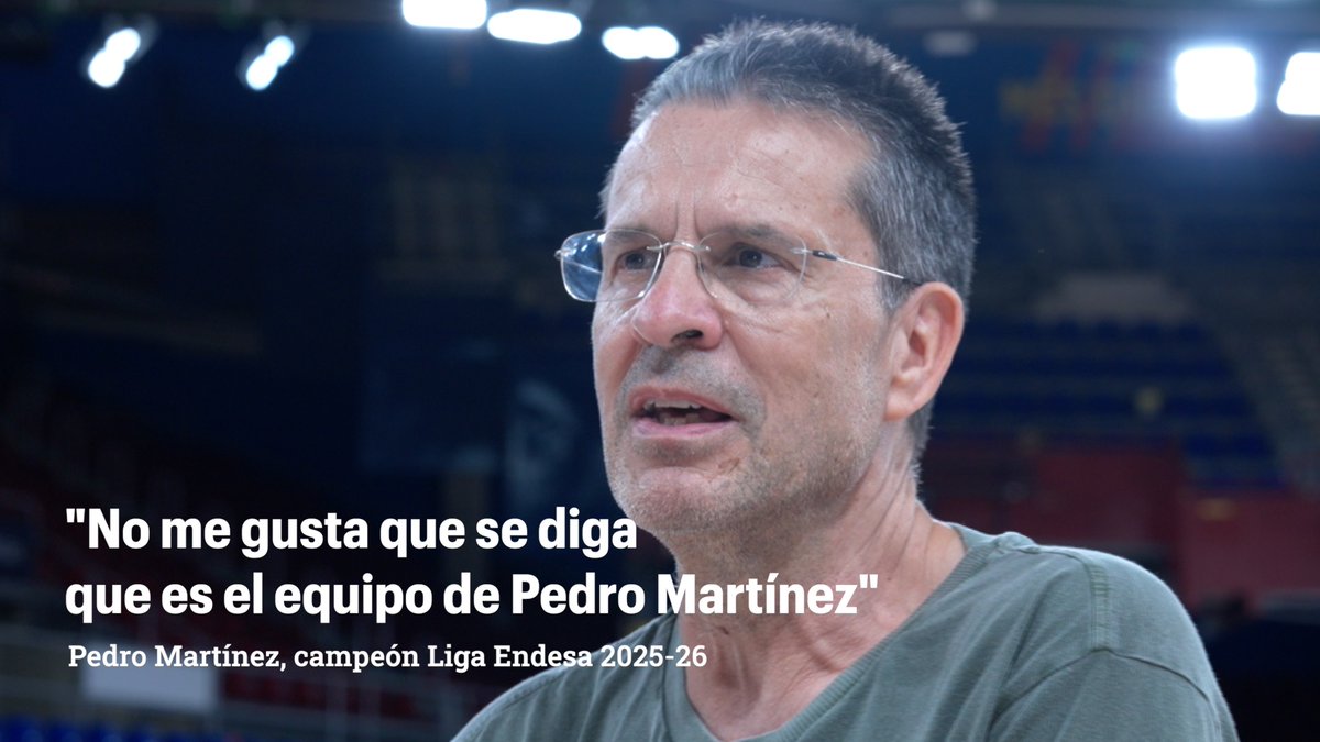 🗣️ "No me gusta que se diga que es el equipo de Pedro Martínez" Porque detrás de un título siempre hay un vestuario, un cuerpo técnico y un objetivo compartido ✨ Las palabras del entrenador campeón de la #LigaEndesa, PEDRO MARTÍNEZ 🏆 #PlayoffLigaEndesa | Valencia Basket Club