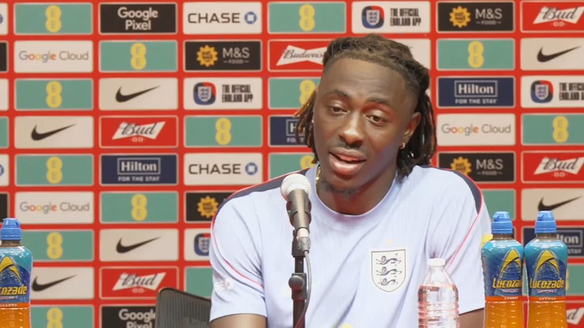 "I try to enjoy the bubble that we're in" Eberechi Eze speaks about not letting the outside noise affect the England squad 🎙️
