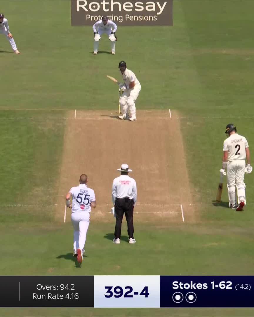Ben Stokes finds the thinnest of edges! 🤏