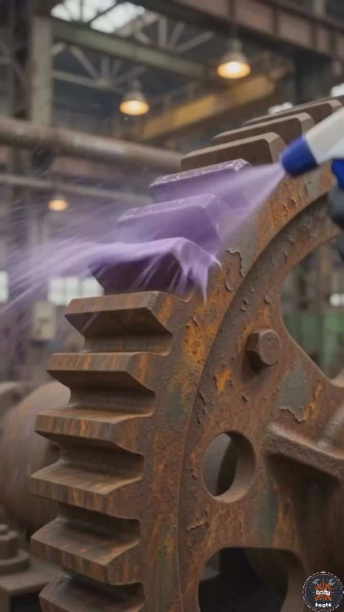 This rusty gear looked completely worn out