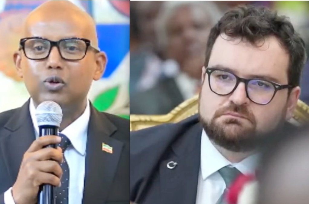 Somaliland Minister: [Absolutely violating Turkey] The Camera Crew: "Let's see how the Turkish representative in Somaliland is holding up" 😂😂 Turkey might've just suffered more humiliation in SL than the world cup 🇹🇷🦃🍽️