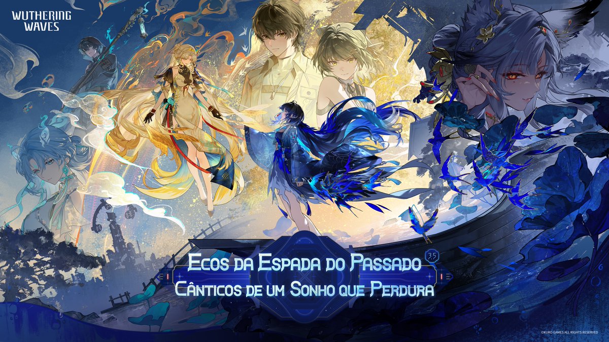 Trailer Oficial da Versão 3.5 de Wuthering Waves | Eisodus O tempo voa sobre a fortaleza como uma pipa ao vento. Pelo riacho que tece o caos em harmonia. Ousamos dominar o trovão. Para a luz que brilha ao erguer da lua. A versão 3.5 de Wuthering Waves, "Ecos da Espada do Passado, Cânticos de um Sonho que Perdura", será lançada em 10 de julho! #WutheringWaves #WutheringWavesBR #WutheringWaves3ꓸ5
