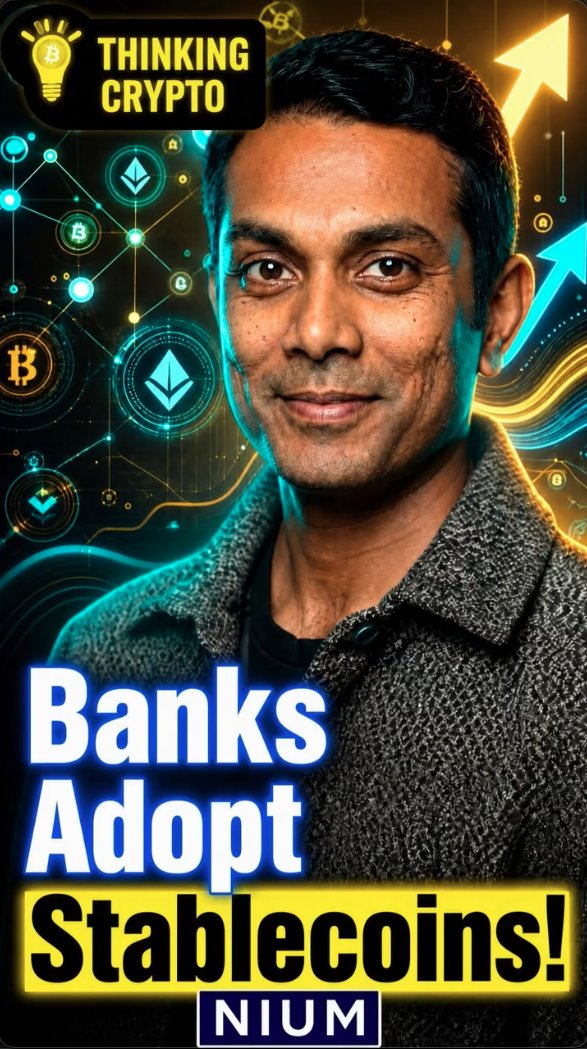 MAJOR BANKS Are All in on Crypto & Stablecoins! Santhosh Srinivasan, VP of Treasury at Nium, highlights that banks are now proactively asking about utilizing stablecoins and digital assets, unlike a few years ago. Watch the full interview #crypto #stablecoins #banks