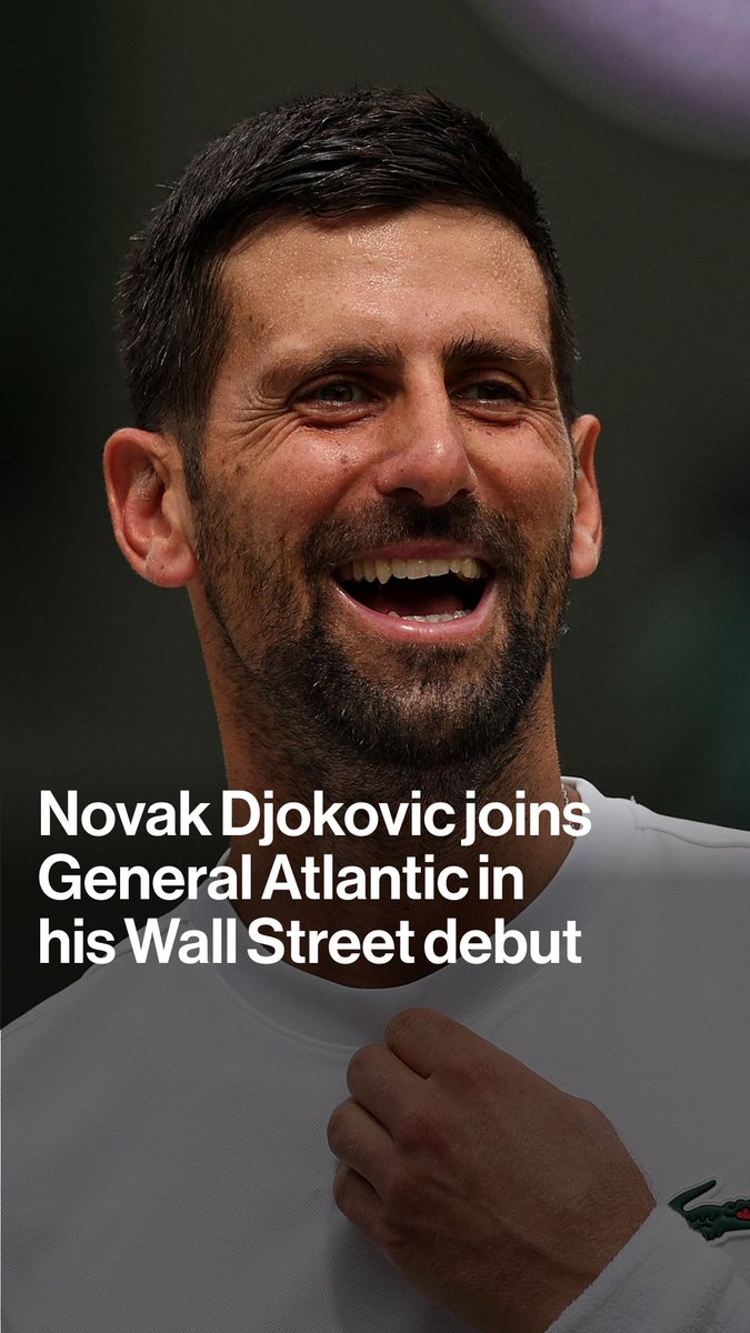Novak Djokovic, a 24-time Grand Slam tennis champion, joined General Atlantic as the firm dives deeper into sports investing. “This is the first partnership of this kind for me,” Djokovic told Bloomberg's Sridhar Natarajan