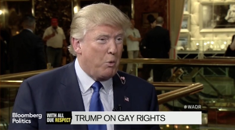 Trump: I have been against gay marriage from the standpoint of the Bible.