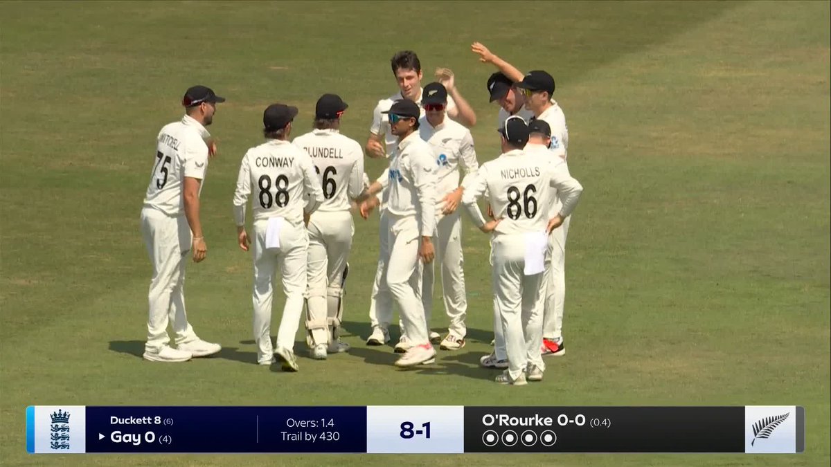 Emilio Gay is the first England casualty, caught behind for a duck! 🦆