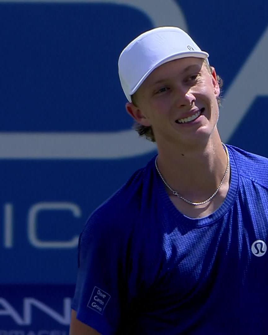 Statement made 💥 Ethan Quinn takes down Nuno Borges 6-1 6-2 to make his 1st ATP Tour final! #MallorcaChampionships