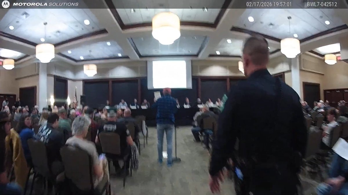 Newly-released body camera footage shows the moment an Oklahoma man was arrested for speaking out against a proposed data center. He was charged with criminal trespass (a $200 offense) after going a few seconds over his allotted 3-minute public comment slot at a city council meeting.