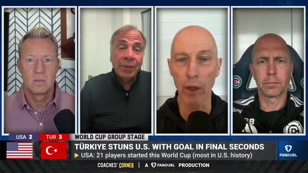 Former USMNT manager Bruce Arena questions whether the U.S. can find goals off the bench in the knockout rounds: "I wasn't impressed with Giovanni Reyna. Timothy Weah, Brenden Aaronson and Ricardo Pepi weren't particularly good." 😳 Rob Stone | #USMNT