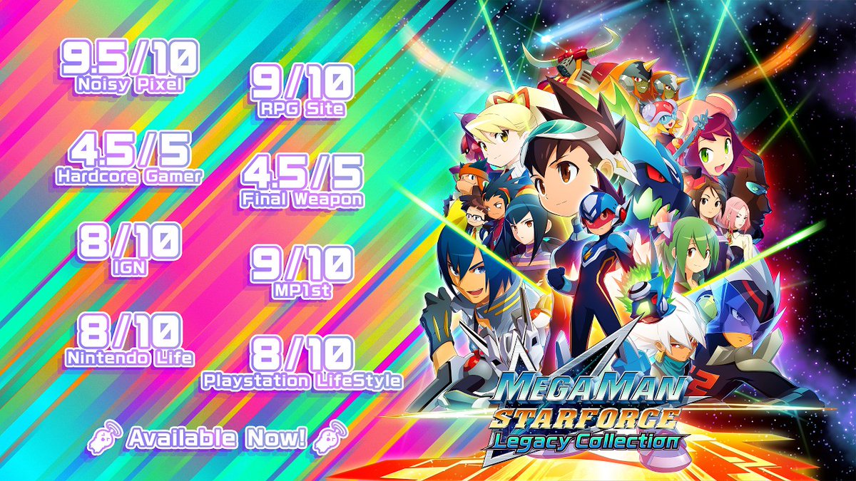 If you haven’t picked up #MegaManStarForce Legacy Collection, there’s no better time than now! Save up to 25% off and see what the critics are saying about this stellar set of action RPGs chock full of extras and enhancements! ☄️