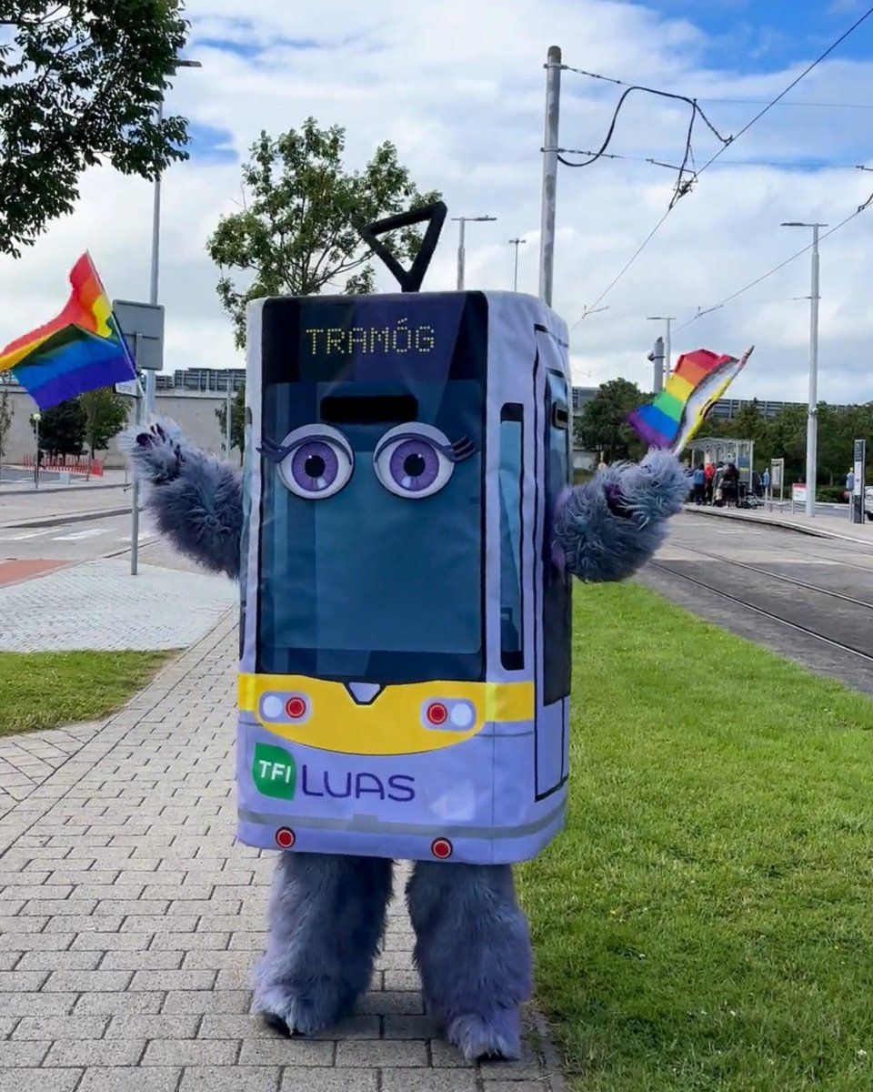 🏳️‍🌈🏳️‍⚧️ Pride Parade day is almost here! Tramog and the Luas team are ready to welcome everyone travelling into the city for Dublin Pride this Saturday. 🚊 Where will Luas take you for Pride this year? #DublinPride #KeepingDublinMoving