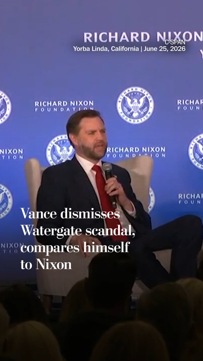 Vice President JD Vance expressed sympathy for former president Richard M. Nixon on Thursday, suggesting that he was wrongly forced out as president in 1974, and comparing Nixon to Trump and himself. Read more: