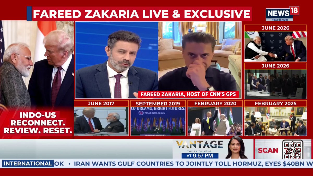 #Exclusive | Trump-Modi meet did not seem to make a meaningful change. India used to be the reluctant partner in the Quad, now it is US. India needs America more than America needs India. Trump loves being wooed. Trump has gotten enamored with Pakistan, it is a problem: Fareed Zakaria, CNN Host #G7Summit #TheHardFacts | Rahul Shivshankar