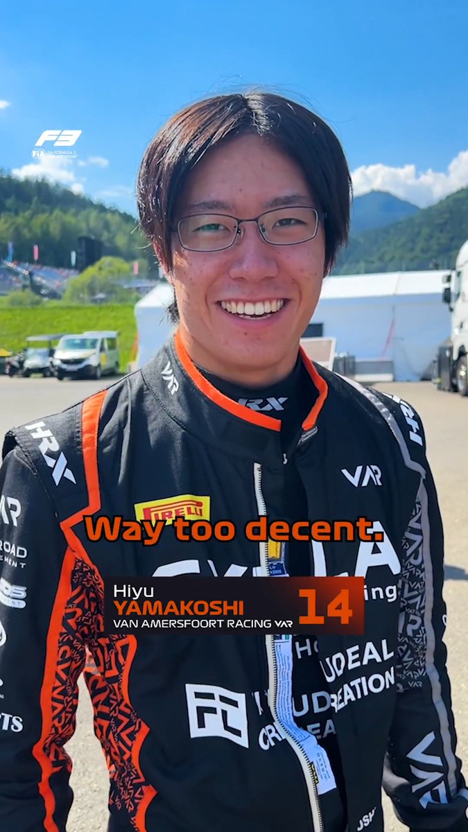 "I cannot believe it" 🤯 山越陽悠(Hiyu Yamakoshi)'s instant reaction to securing his first @Aramco Pole Position Award 😊 #F3 #AustrianGP