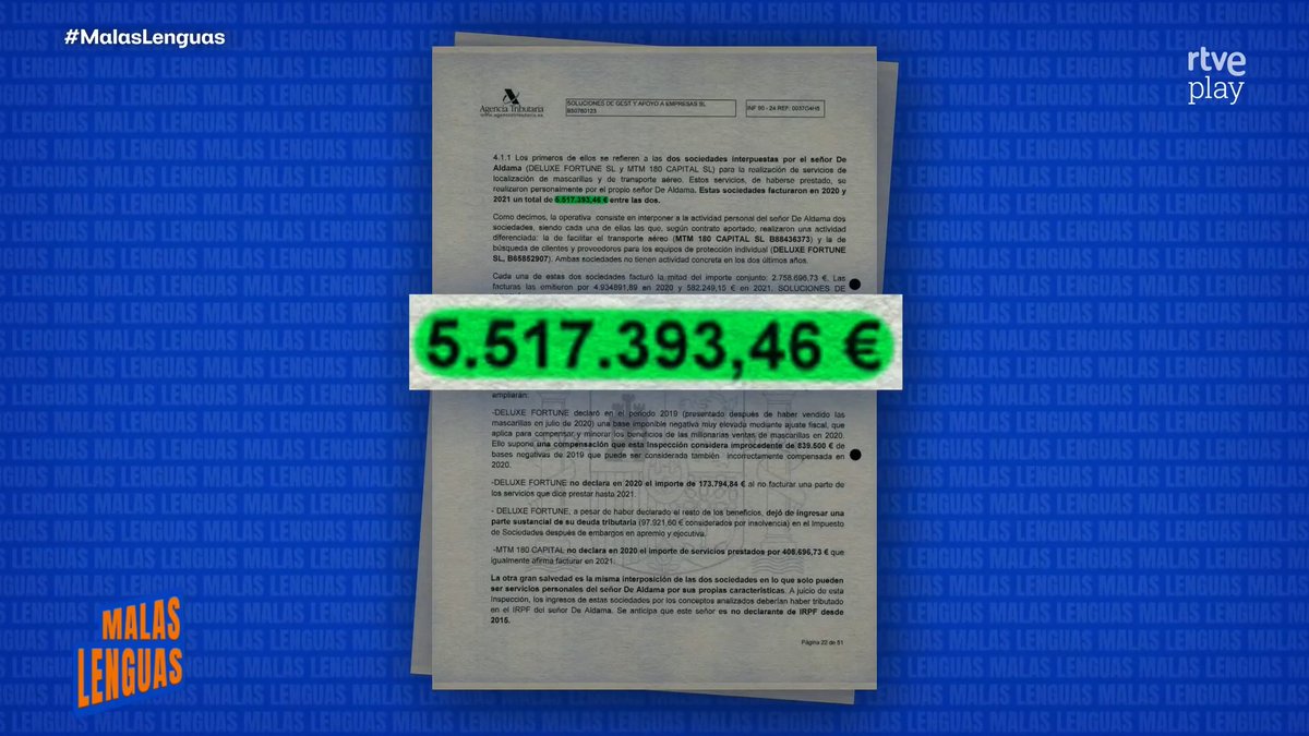 🚨 EXCLUSIVA: Aldama usó sociedades interpuestas para pagar menos impuestos y lleva desde 2015 sin pagar IRPF. 👉 "Estamos a un paso de que diga que todo esto es una operación de Estado contra él", sostiene Javier Aroca Alonso en #MalasLenguas.