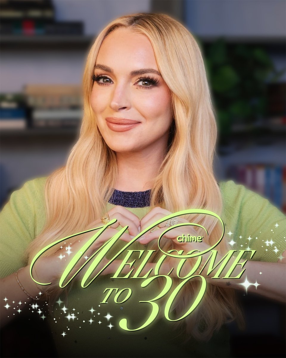 Which hand heart? Welcome to your 30s, ‘96 babies 🎉🫶 #ChimePartner Lindsay Lohan