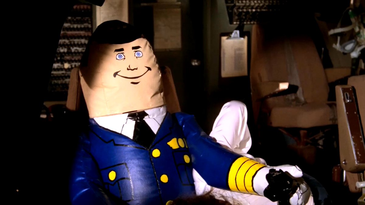 The “blowing the autopilot” joke in Airplane! is already perfect, but Julie Hagerty’s look at Otto, equal parts post-coital satisfaction, romantic adoration, and pure bliss, kills me every time. A pitch-perfect gag (pun intended).