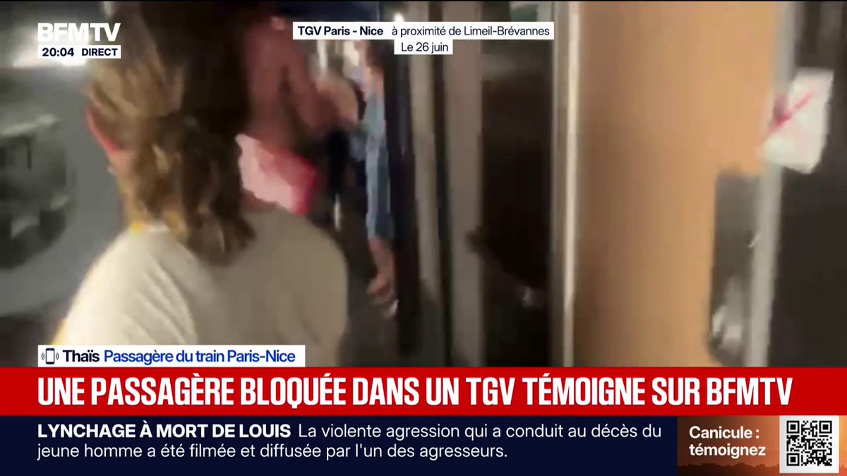 "Il y a eu au moins une dizaine de malaises": Thaïs, passagère du TGV Paris-Nice, témoigne après la panne du train