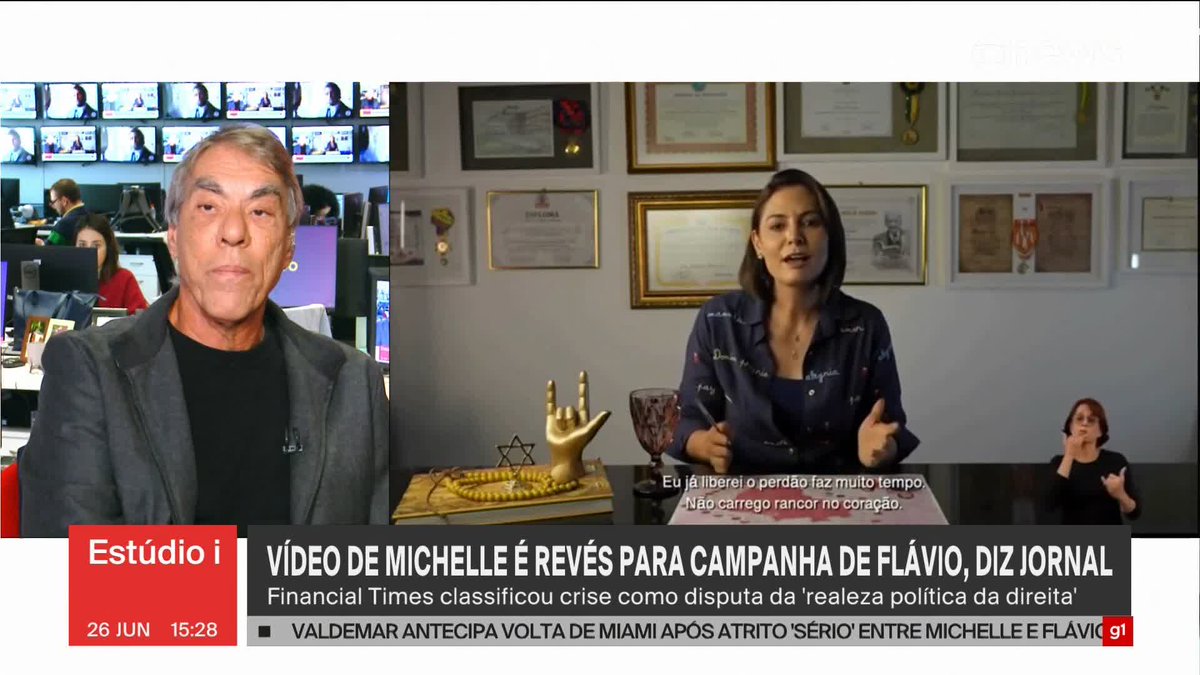 Demétrio Magnoli diz que críticas da ex-primeira-dama a Flávio são mais do que uma treta familiar: "Revela que Michelle Bolsonaro tem uma estratégia bastante nítida. Mira as eleições de 2030.” #Estúdioi ➡ Assista à #GloboNews: