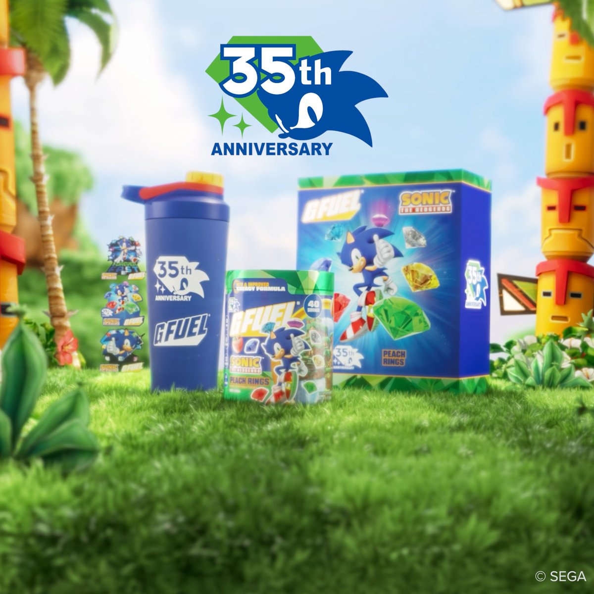 Celebrate Sonic the Hedgehog’s 35th Anniversary with the return of the iconic Peach Rings G FUEL Collector Box inspired by generations of adventure, speed, and nostalgia… Inside the Collector’s Box: 💎40 Serving Peach Rings Energy Formula Tub 💎Tall Metal Shaker 💎Exclusive Sticker Forever fast🤞 Shop:
