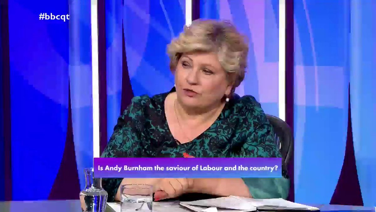 “It’s much clearer with Andy Burnham where his politics come from because he is deeply immersed in the Labour party” Labour’s Emily Thornberry says Keir Starmer entered politics “quite late” and lacked the “skill” of being “political” when compared to Andy Burnham #bbcqt
