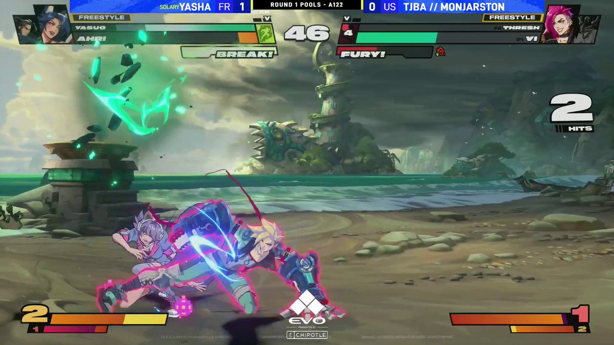 did she just walk up... and overhead? the duo equalize against yasha in pools #Evo2026