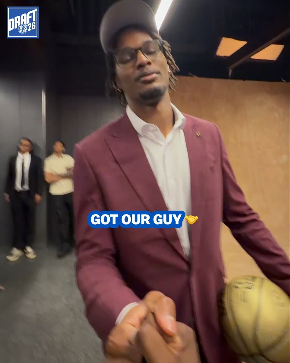 Rehearsed in Dallas. Delivered in Brooklyn 🤝 #MavsDraft26