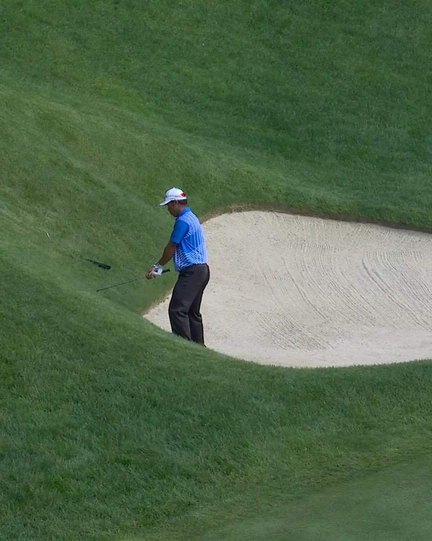 This shot ... WITH THIS RESULT?! 🤯 A contender for escape of the year from Hideki Matsuyama. 📺 Golf Channel