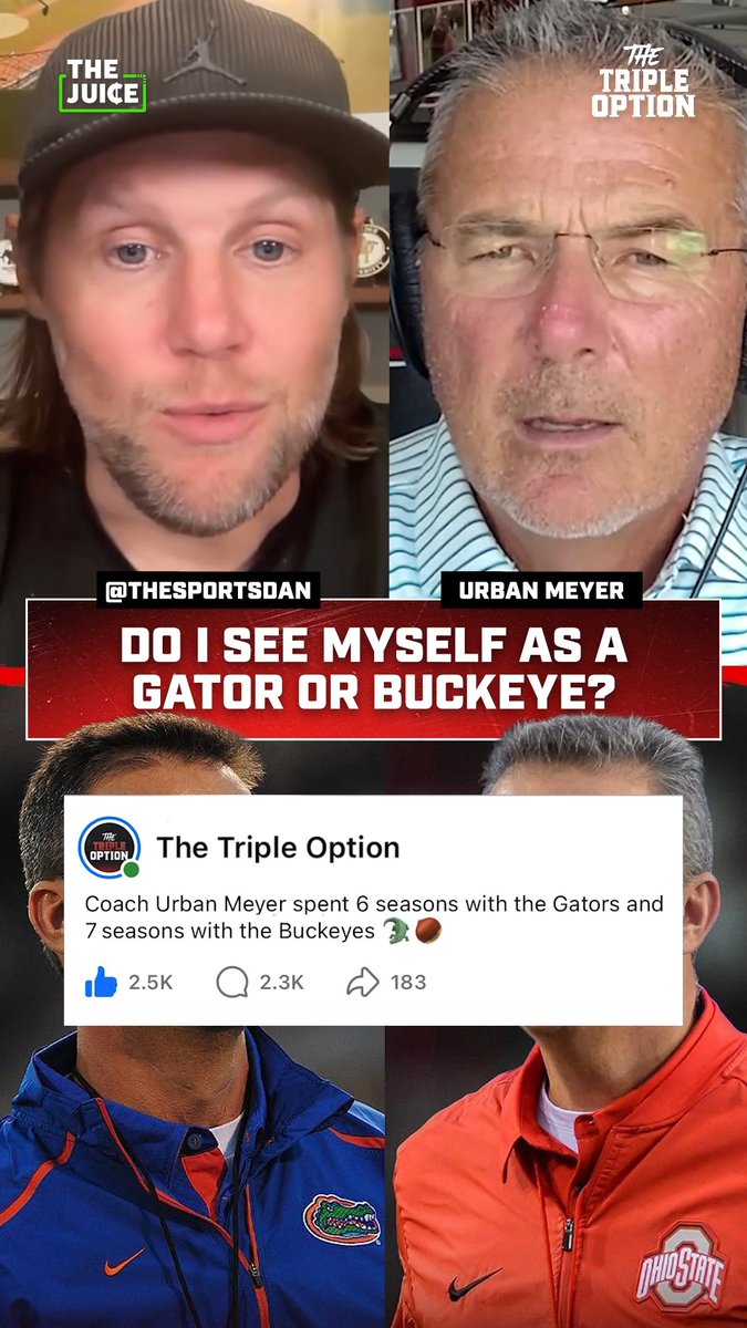 Fans are discussing if Urban Meyer is a Gator or Buckeye ... he weighs in. THE SCRIPT DAN