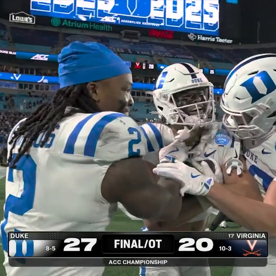 The first overtime game in ACC Football Championship history 🤯 Watch @DukeFootball's incredible OT win tonight at 7 ET on ACCN 😈🏆