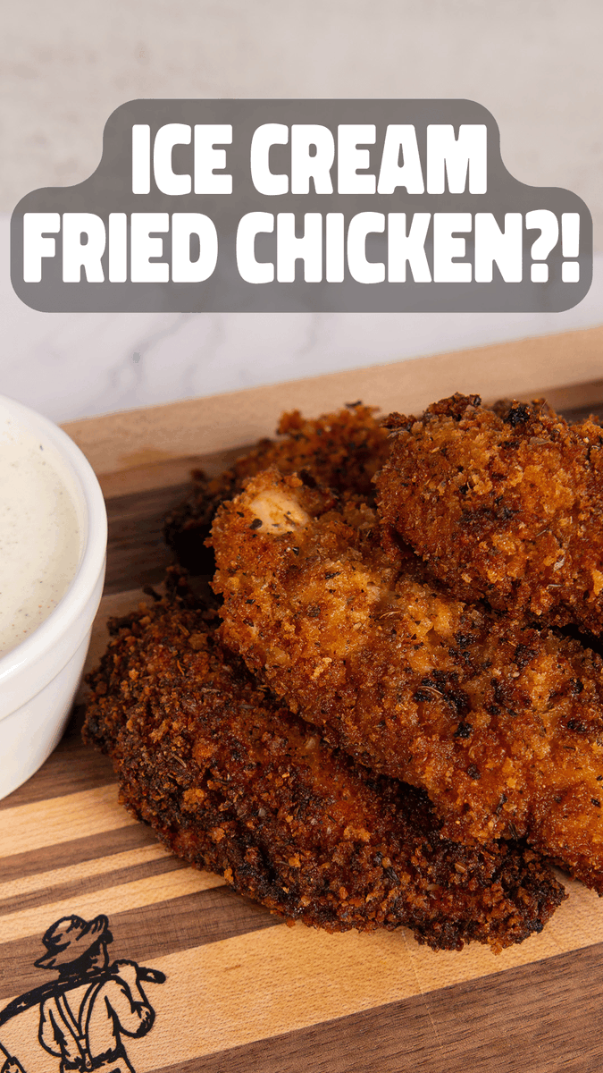 Ice Cream Fried Chicken. 🍦🍗🔥 When I saw Josh and Momma making fried chicken with ice cream, I knew I had to try it for myself. It sounds crazy, but sometimes the recipes you least expect turn out the best. Did it actually work? Was it worth it? There's only one way to find out. And let me know... would you try Ice Cream Fried Chicken?
