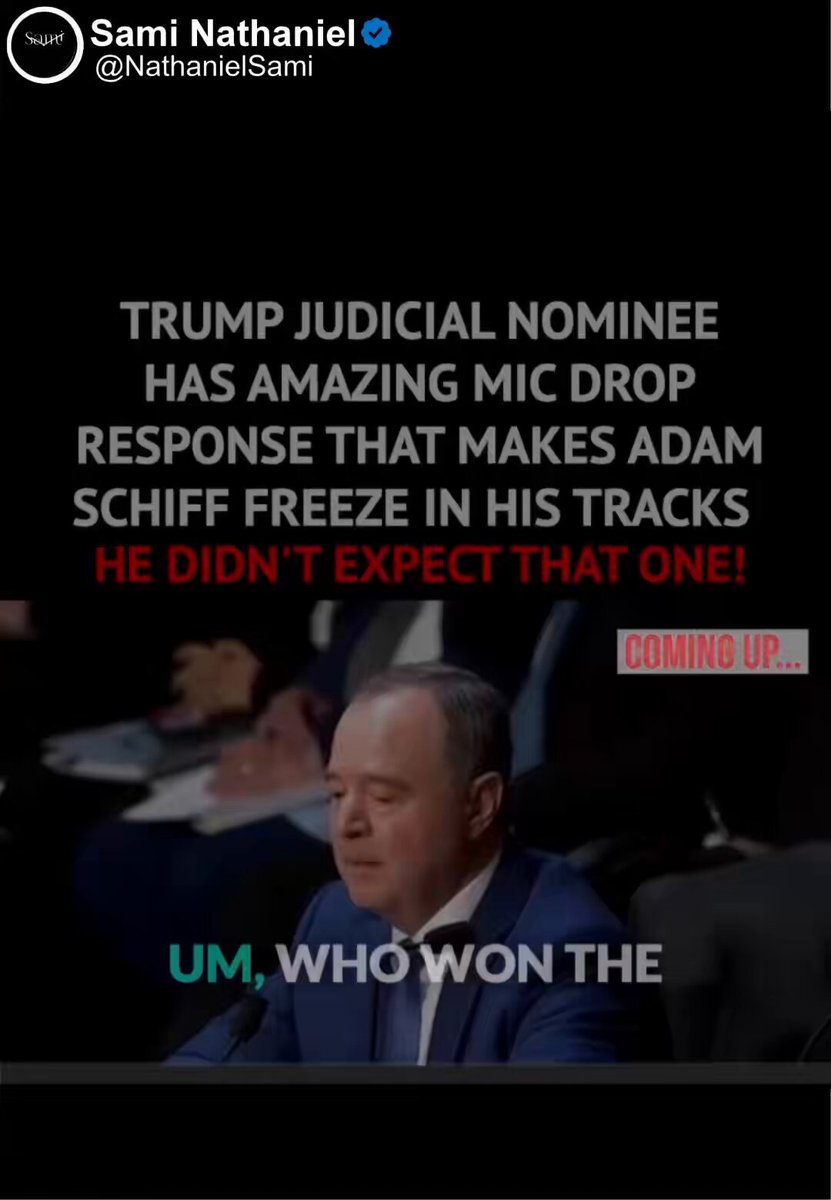 Schiff is trying so hard to get a gotcha question! I love watching him fail.!!!