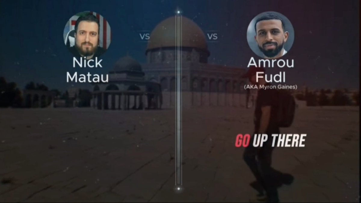 🚨 Amrou Fudl (Myron Gaines) CAUGHT IN A LIE as he says Jews are "not allowed to go on the Temple Mount" and that "only Muslims are allowed because there is a Mosque up there" 😭 He then tries to change what he said in his cope rebuttal post-debate FULL DEBATE IN COMMENTS