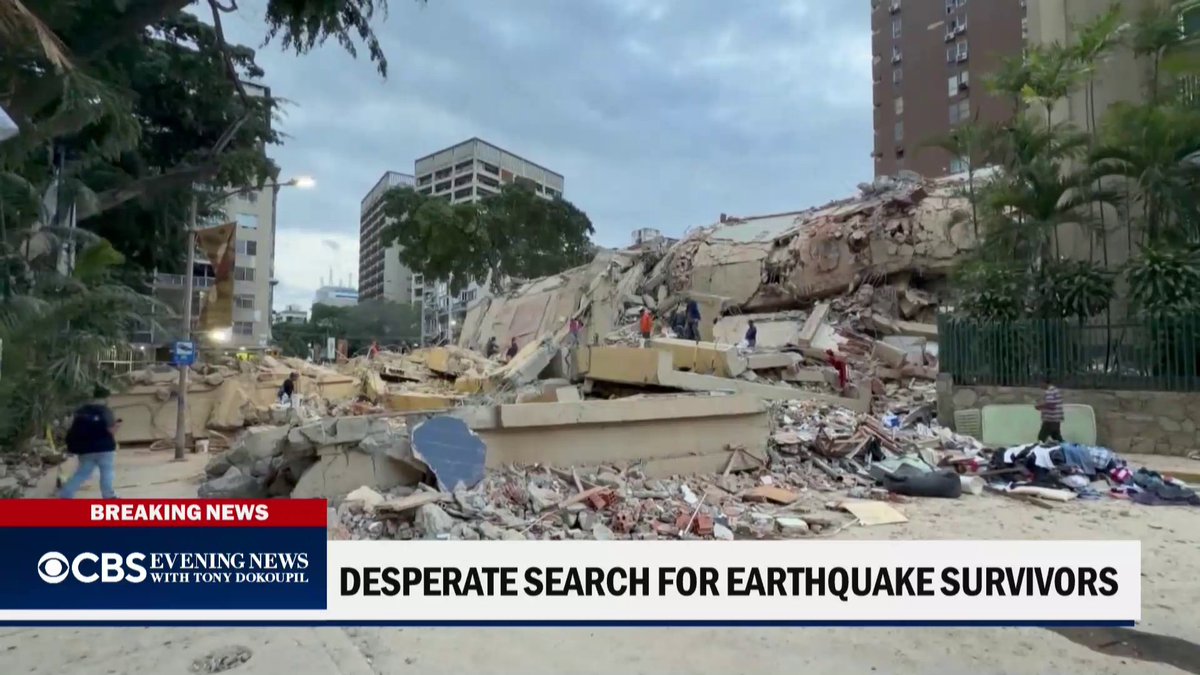 More than 900 people are dead after the Venezuela earthquakes as the search for survivors continues. Rescue teams were racing to find more survivors amid more than 200 aftershocks. Camilo Montoya-Galvez is there with a look at recovery efforts.