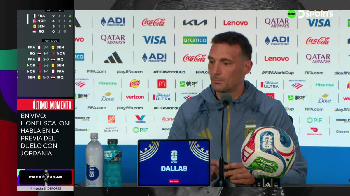 Lionel Scaloni: “ES UN PLACER PARA MÍ PODER RESPONDER UNA PREGUNTA SUYA. La contesto porque es usted, que disfrute del Mundial”. Enrique Macaya Márquez: “Con eso me basta”. Hermoso este intercambio. ❤️🇦🇷