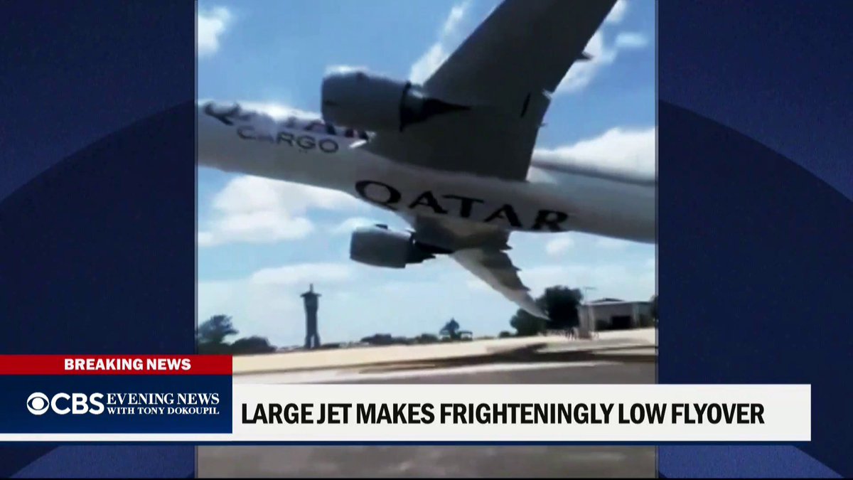 A Boeing 777 cargo jet flew just feet above the runway during a dramatic low pass at a Texas airport. The aircraft was conducting a pre-delivery test flight before joining the Qatar Airways Cargo fleet, and the maneuver is expected to be investigated.