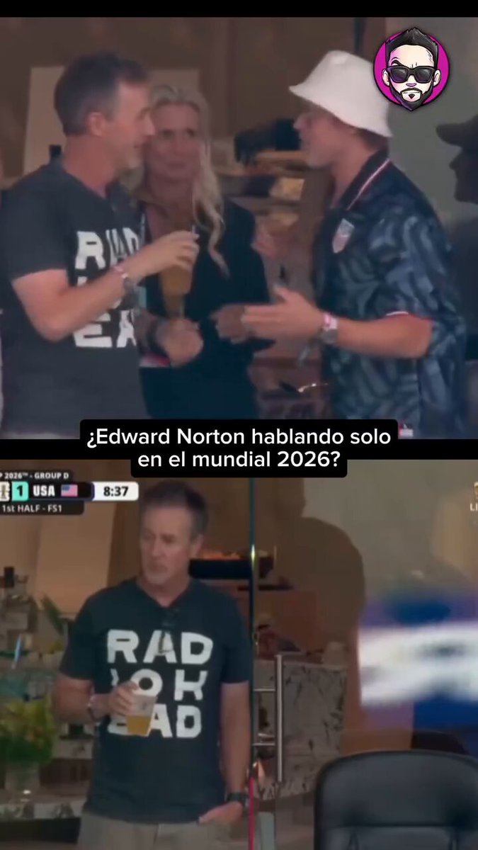 Edward Norton talking to himself at the 2026 World Cup?ü