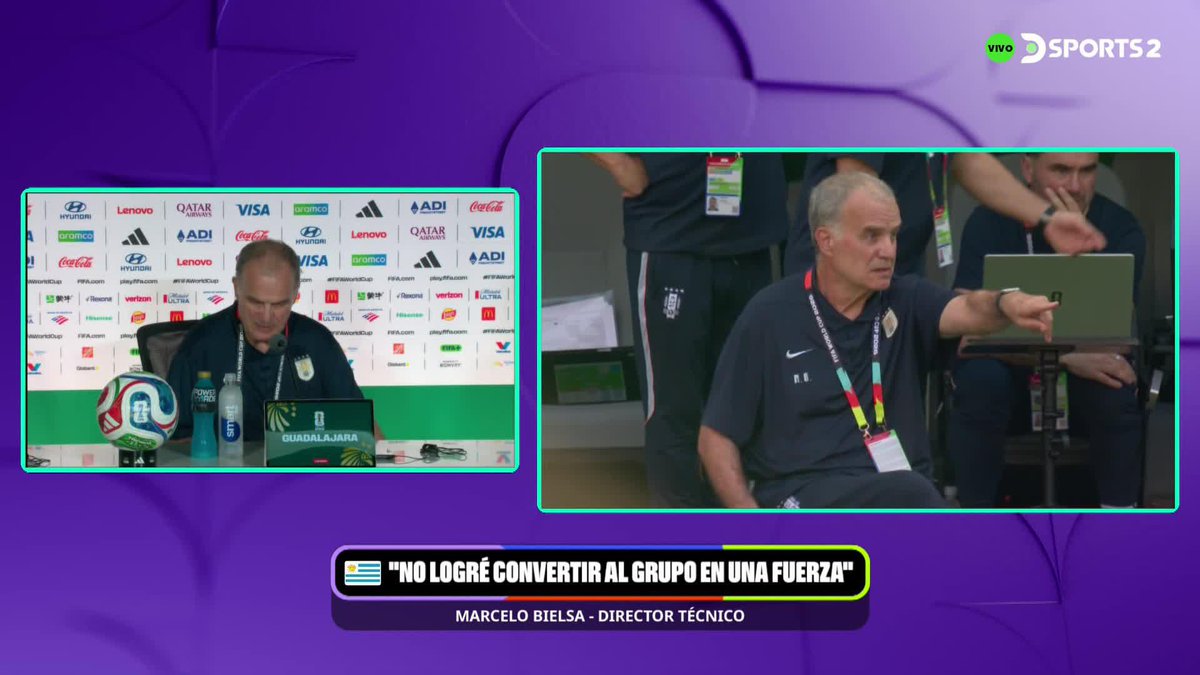 "SOY EL RESPONSABLE DE ESTE DECEPCIÓN" Marcelo Bielsa, DT de Uruguay, fue autocrítico tras la eliminación de la Celeste del #MundialEnDSPORTS. #FIFAWorldCup