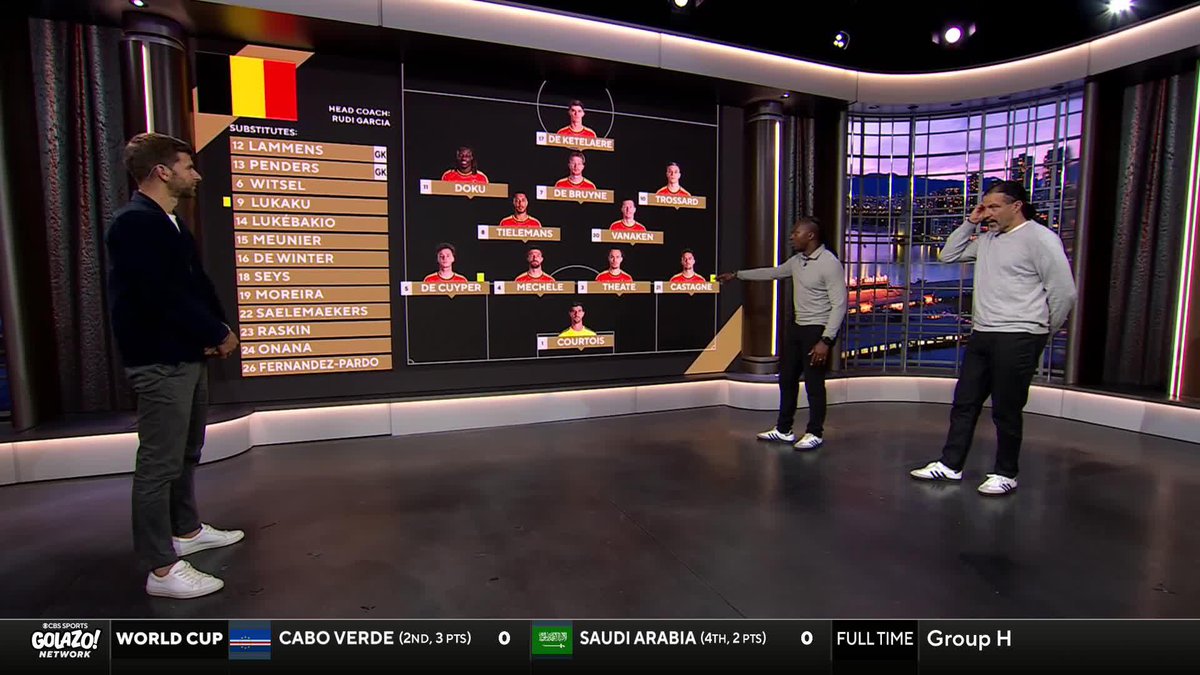 "Thibaut Courtois...Iran could've won that game if he doesn't stand on his head." Michael Lahoud and Marcelo Balboa preview Belgium's Starting XI vs. New Zealand🇧🇪