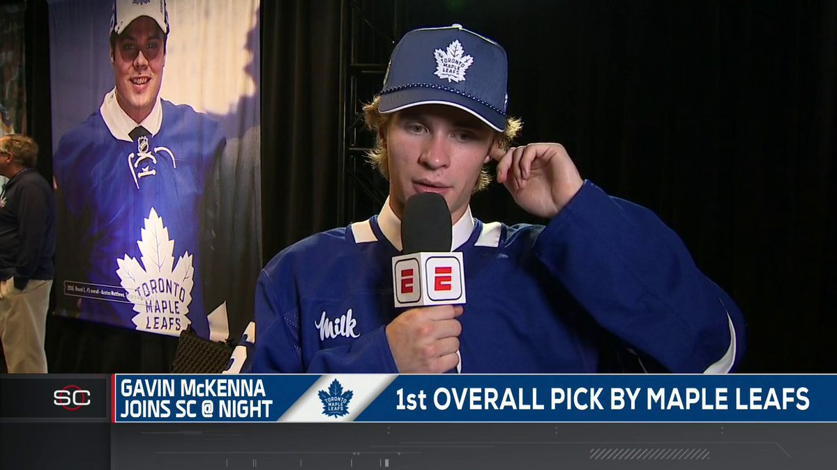 "I'm a player who makes all the players around me better. I'll do whatever it takes to win a Stanley Cup." No. 1 pick Gavin McKenna on what Maple Leafs fans should expect from him 😤
