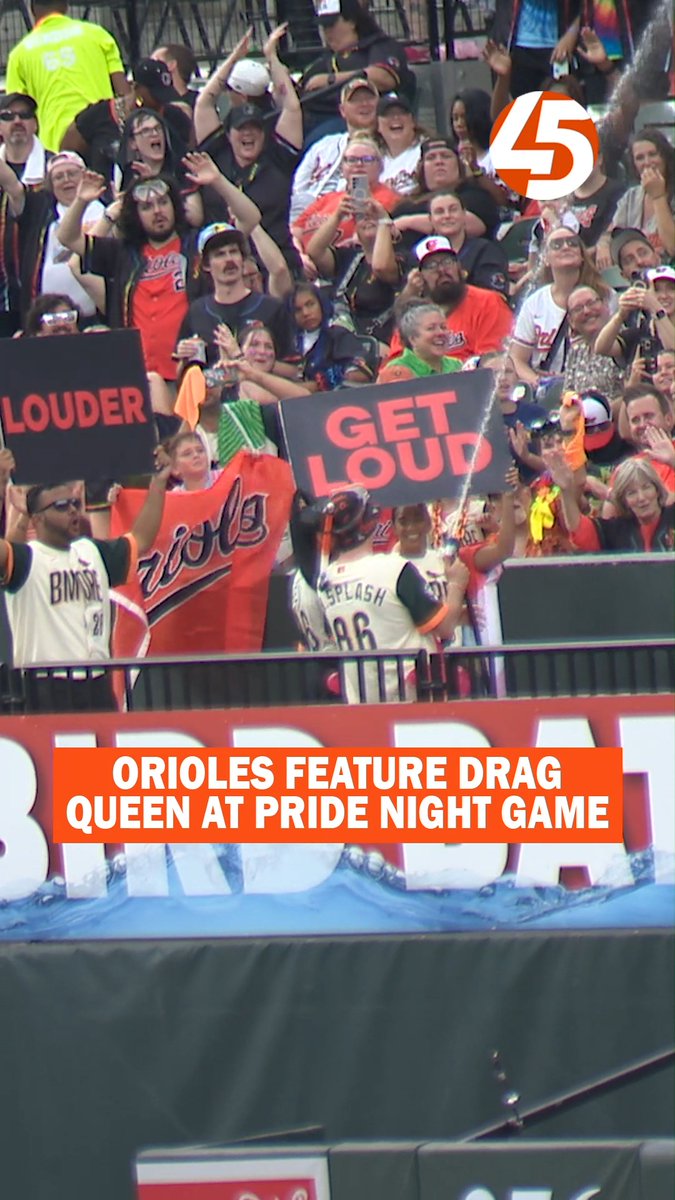 The Orioles featured a drag queen as the guest splasher for the team’s Pride Night at The Yard.