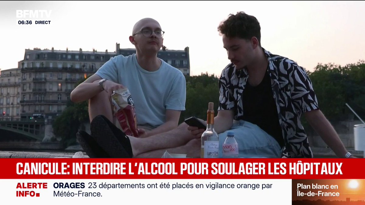 Canicule: la consommation d'alcool sur la voie publique à Paris de nouveau interdite de samedi midi à dimanche, 7h du matin