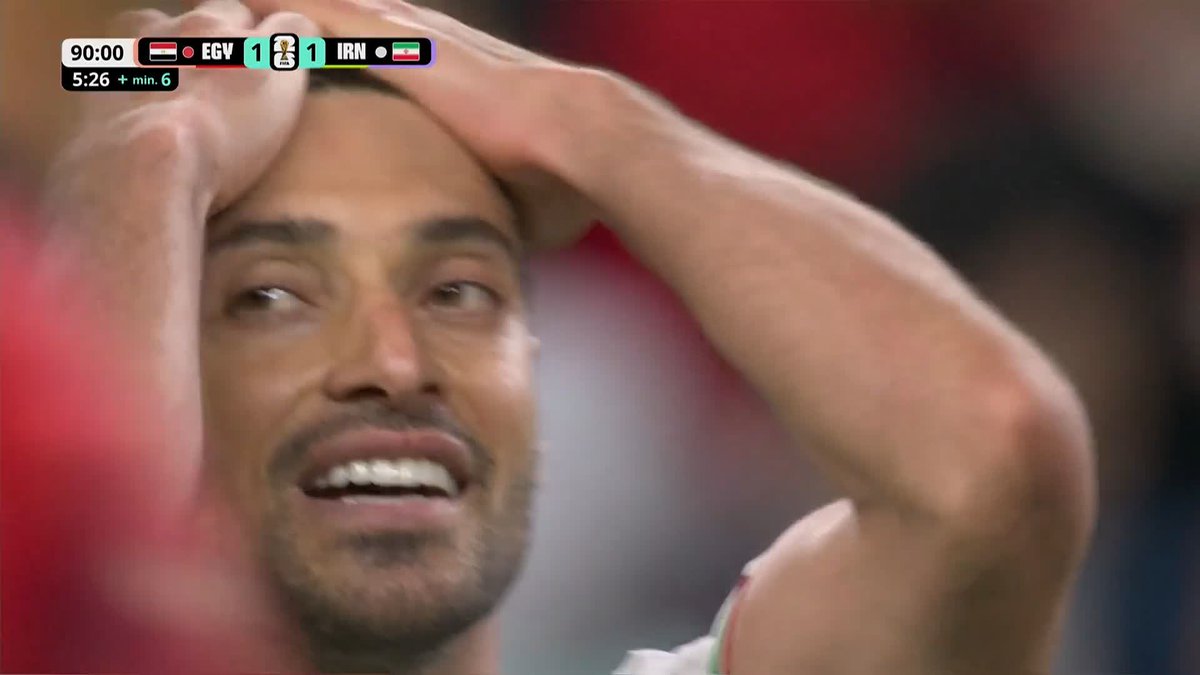 🇪🇬 1-1 🇮🇷 Pure delirium for Iran turns to heartbreak as what they believed was the winning goal is disallowed for offside after a VAR check Watch all 104 games from the #FIFAWorldCup on RTÉ