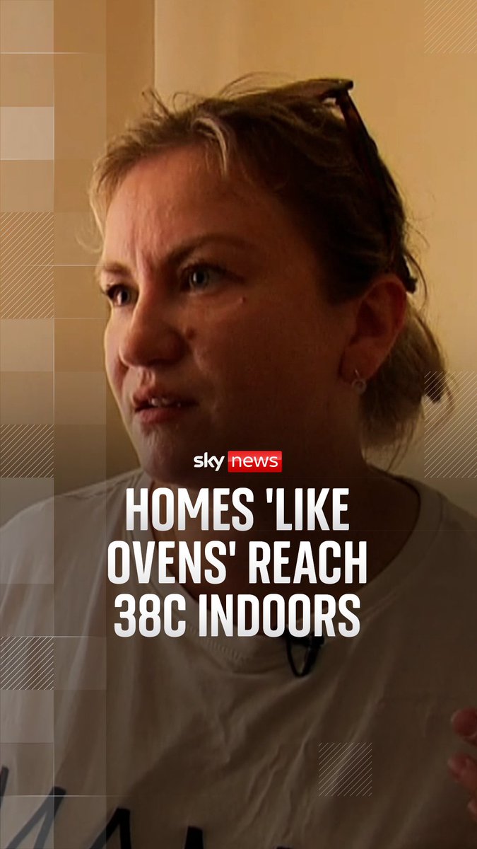 Homes 'like ovens' reach 38C indoors. Sky's climate reporter Victoria Seabrook meets a mother of two living in London, whose temporary accommodation can reach 38C in the evening.