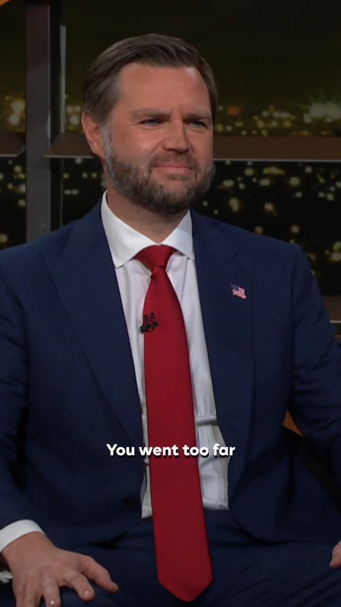"You went too far and you should own it like you did 'childless cat ladies.'" Watch @BillMaher and Vice President JD Vance get real about immigration enforcement and more on this week's episode of #RealTimeHBO. Stream the full conversation on HBO Max.