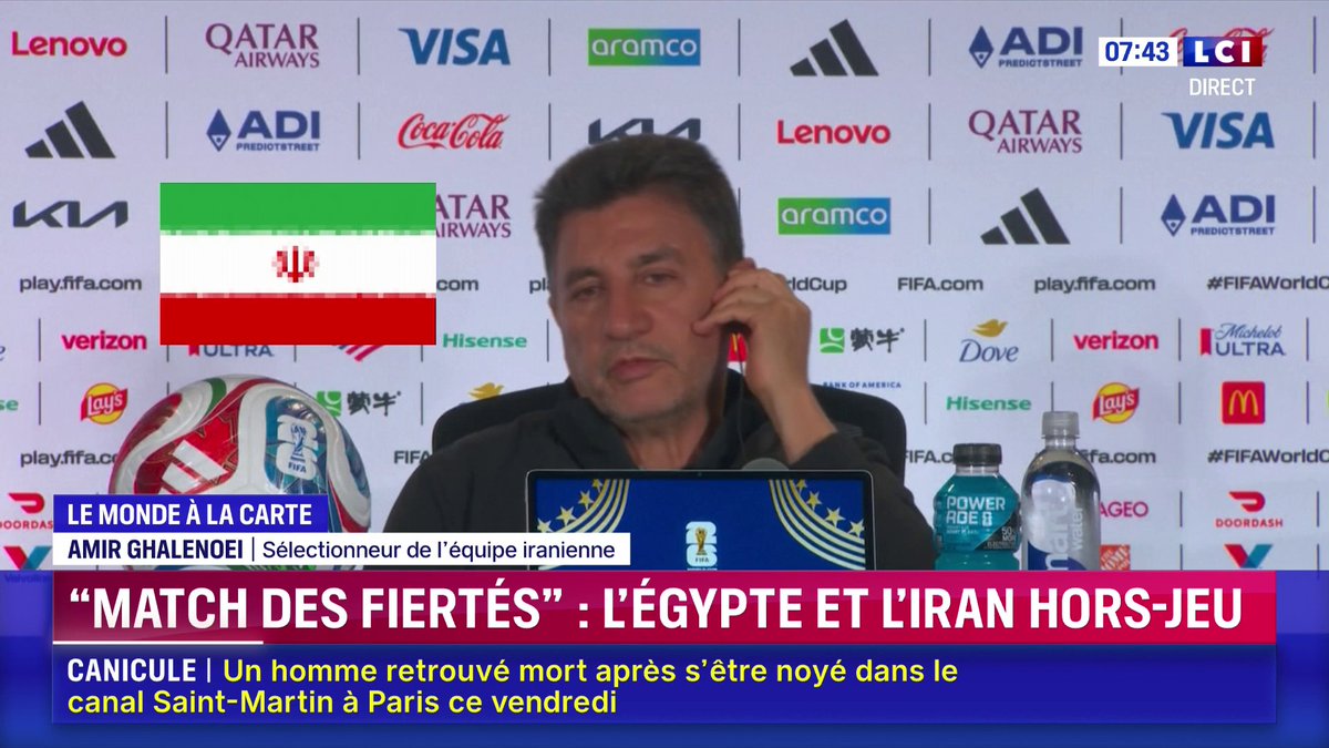 ⚽️🏳️🌈"Match des fiertés" : l'Egypte et l'Iran hors-jeu 📺 Le monde à la carte avec Jordan Ollivier | Matinale LCI