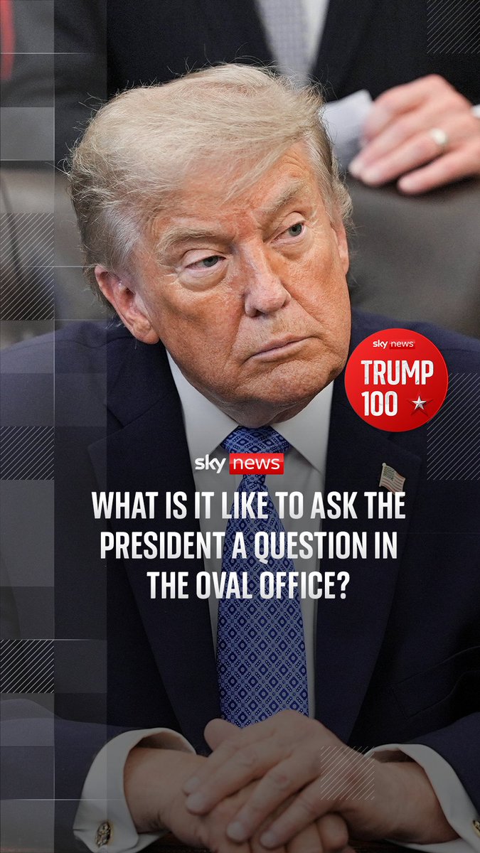 What is it like to ask the president a question in the Oval Office? Mark Stone and David Blevins take us inside the White House on today’s Trump100 Insider. ✨Sky News Insider requires a paid subscription. UK only. 18+ Find out more here ➡️