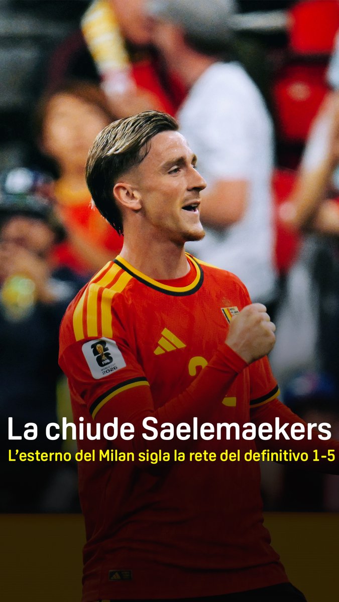 Alexis Saelemaekers partecipa alla festa del Belgio ⚽️🇧🇪 L'esterno del Milan segna la rete del definitivo 1️⃣-5️⃣ #Saelemaekers #NuovaZelandaBelgio #FIFAWorldCup #DAZN